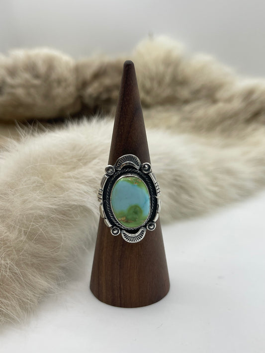 9.0 Sonoran Gold Turquoise Ring by Daniel Benally, Navajo
