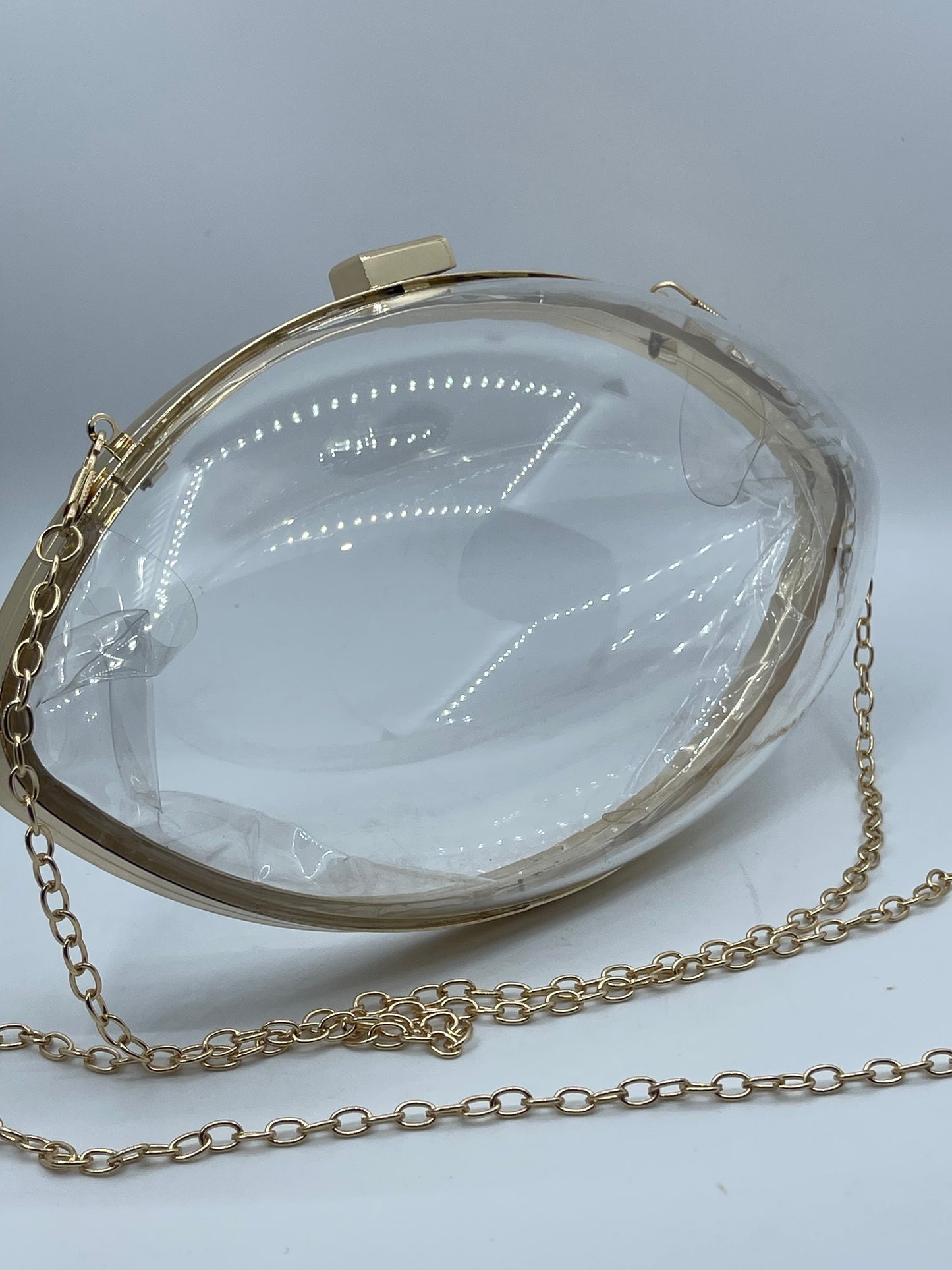 Clear Football Clutch Purse