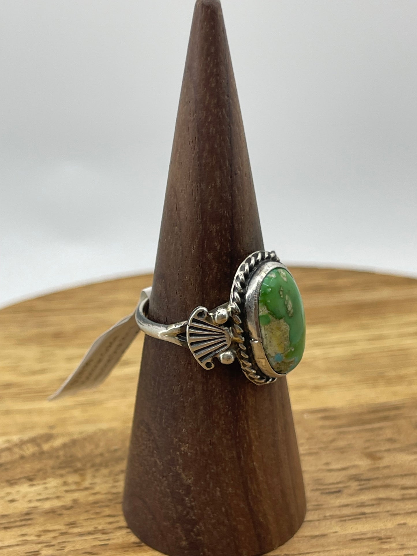 6.0 Sonoran Golde Turquoise Oval Ring by Annette Chiquito, Navajo