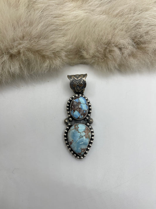 10mm Bail L2 Stone Golden Hills Turquoise Pendant
