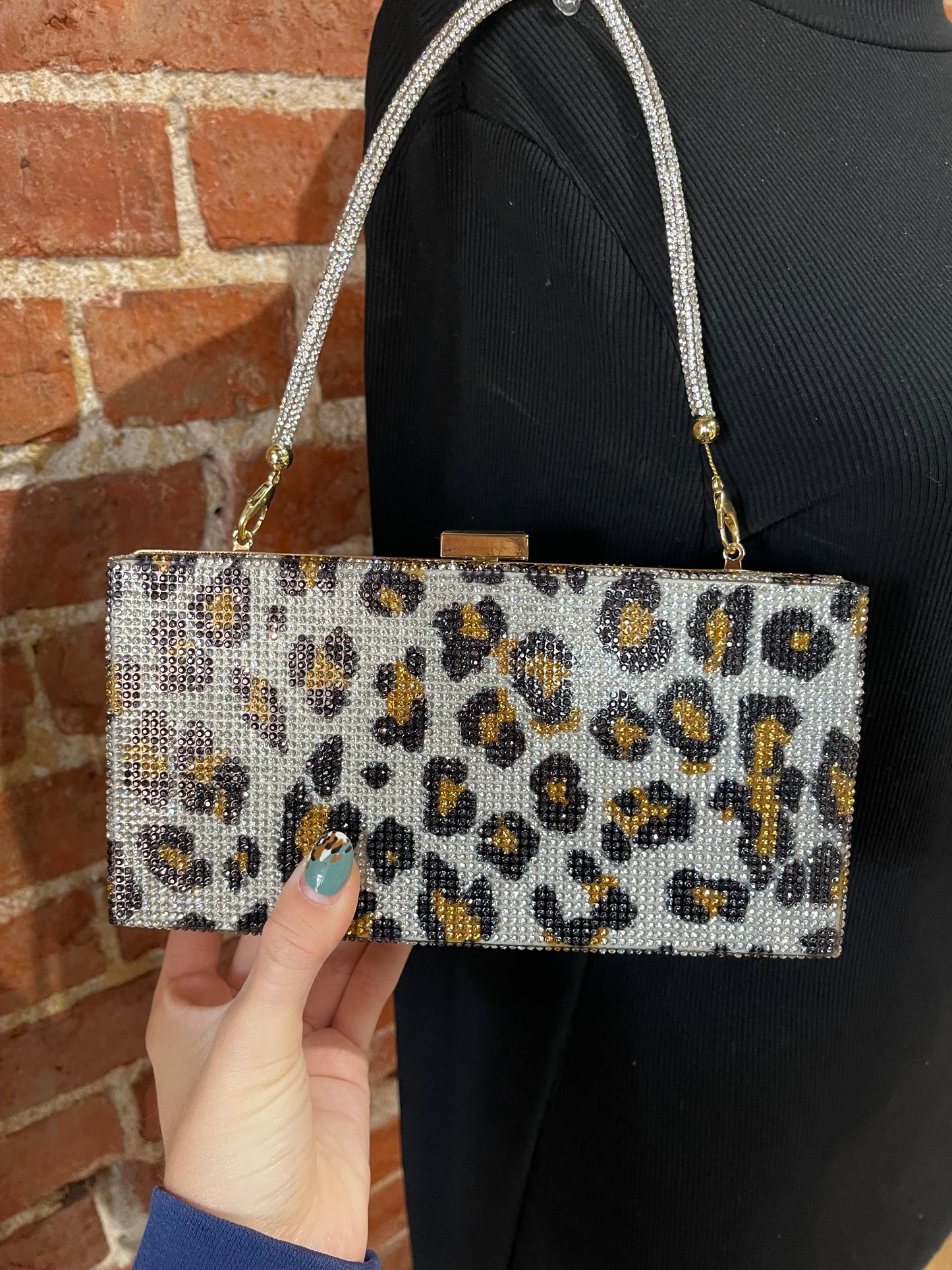 Bedazzled Leopard Purse
