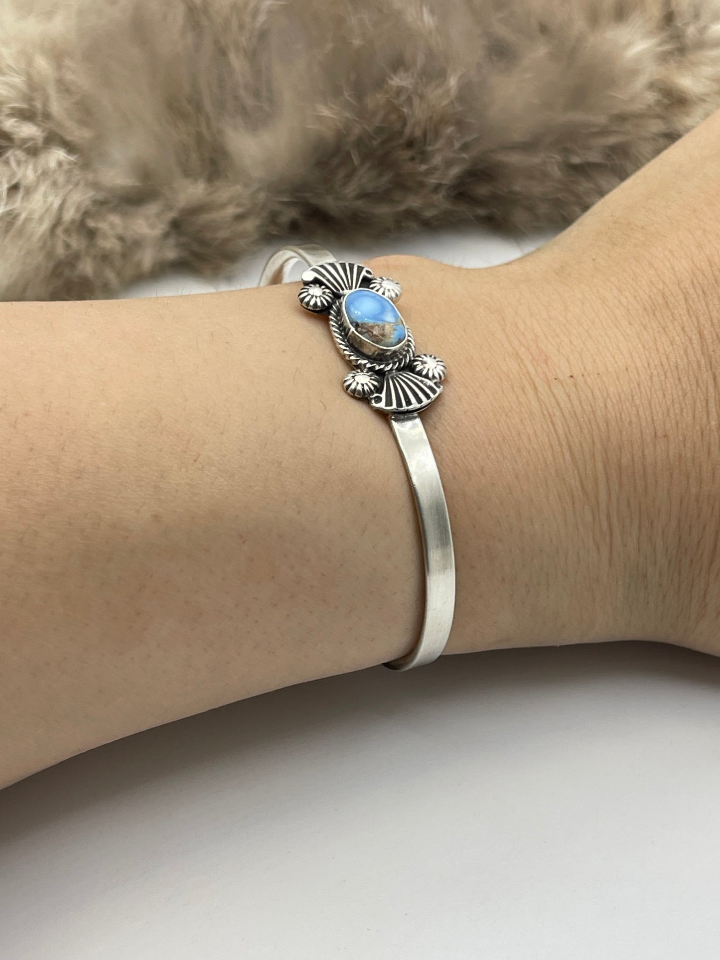 5.5”-7” Golden Hills Cuff by Genevieve Francisco, Navajo