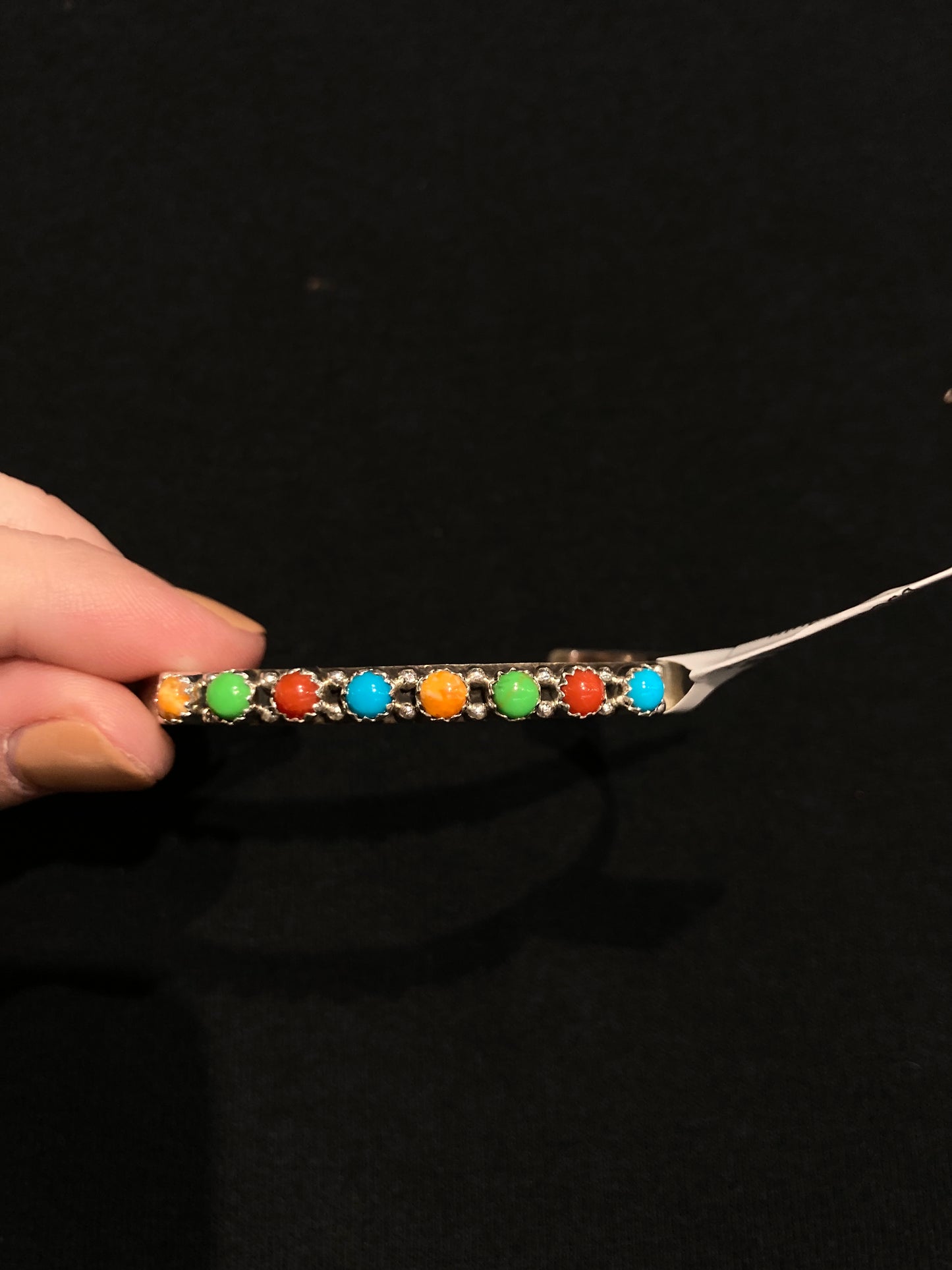 5 3/4"-7" Multi Stone Cuff by Sean Yazzie, Navajo