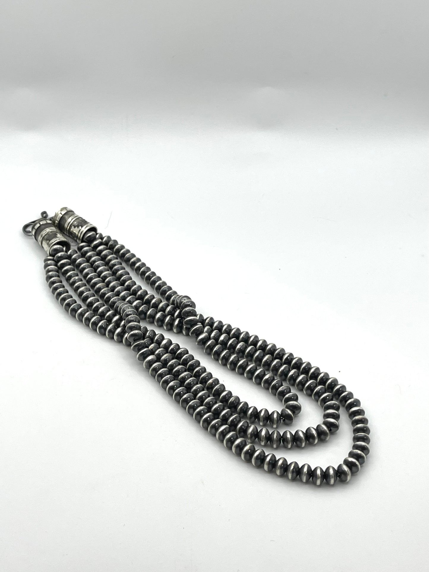 19" - 22" Handmade Navajo Pearl 3 Strand Necklace