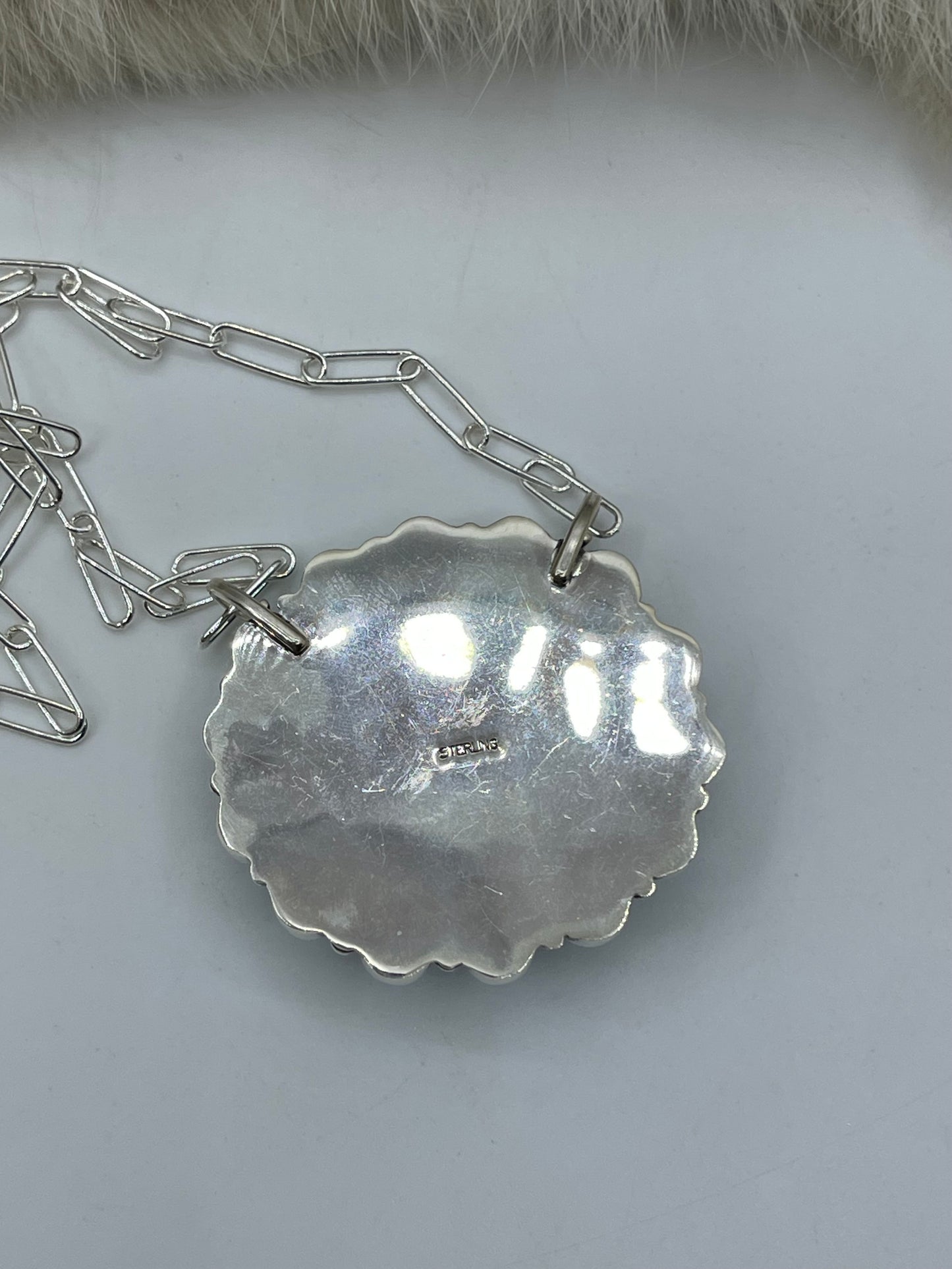 16" Kingman Turquoise Cluster Necklace