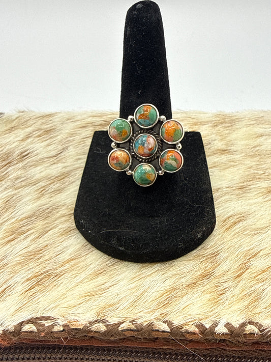 Orange Crush Cluster Ring