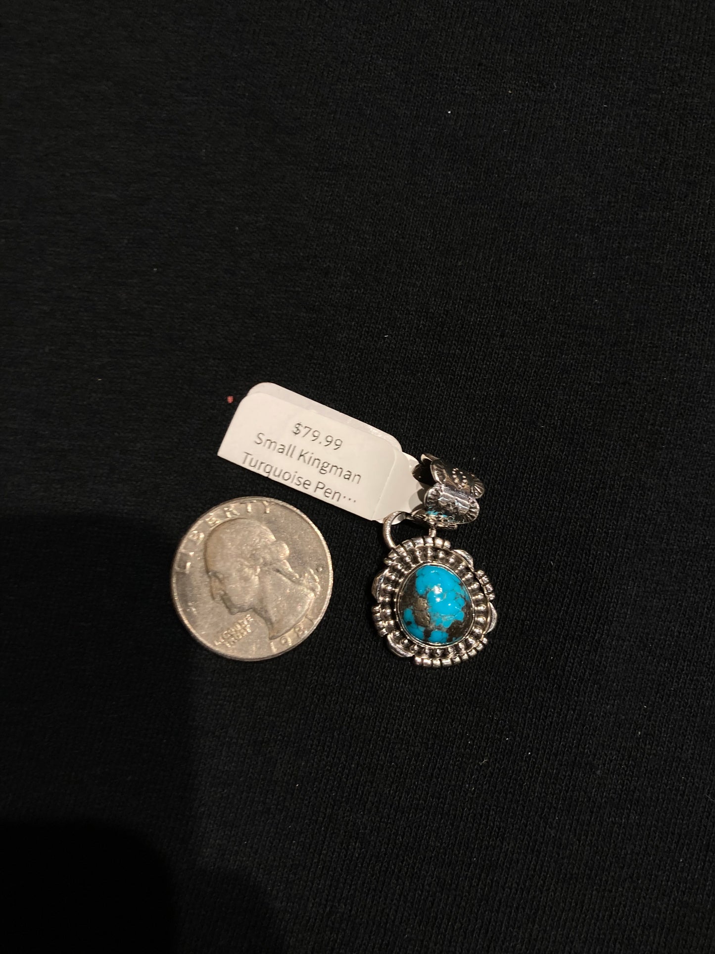 Small Kingman Turquoise Pendants with a 7mm Bale