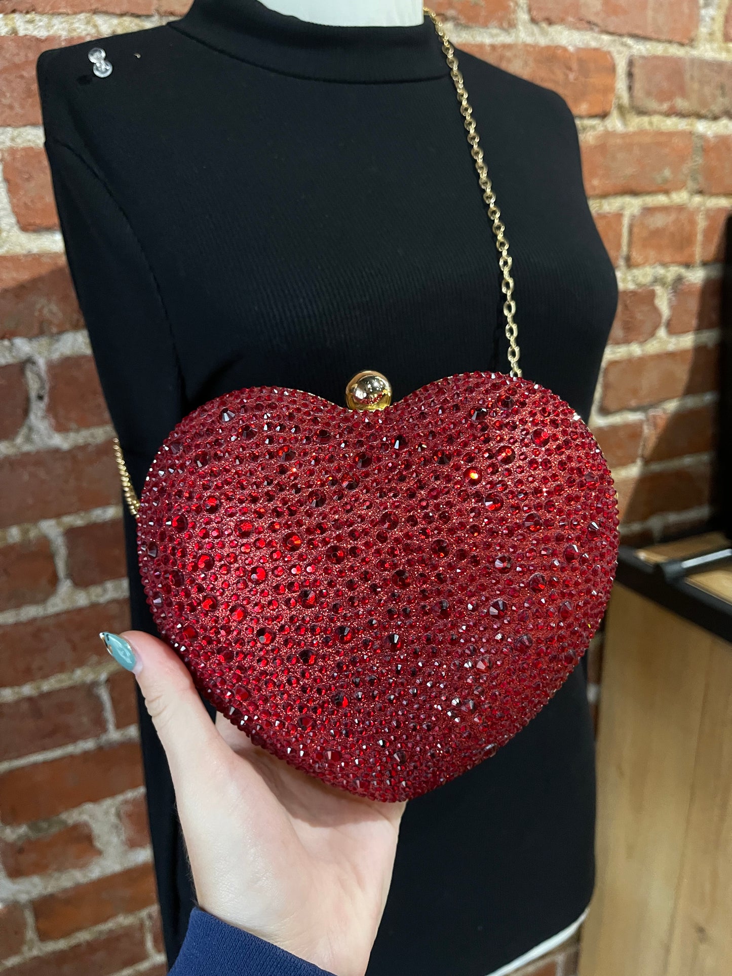 Bedazzled Heart Purse