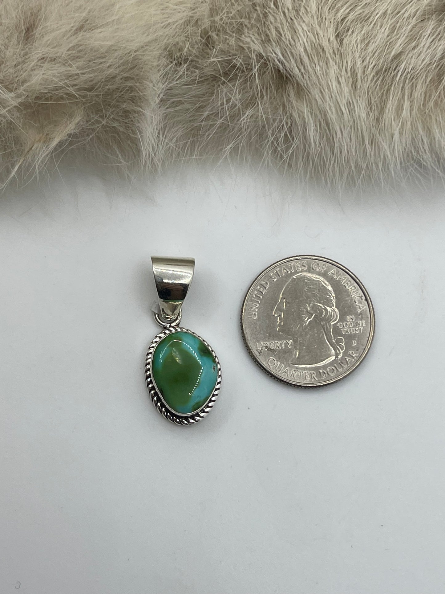 Sonoran Gold Turquoise Pendant 7mm Bail