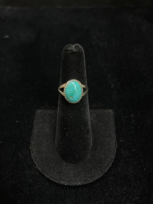 5.0 Turquoise Ring by Letricia Largo, Navajo