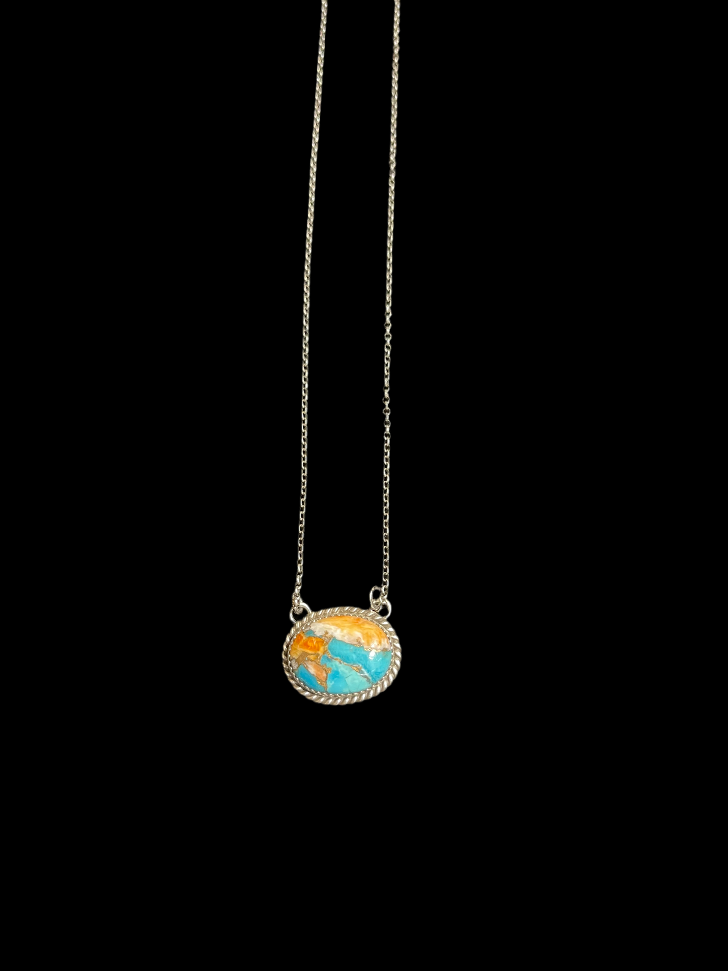 16" Orange Krush Necklace by Theresa Smith, Navajo