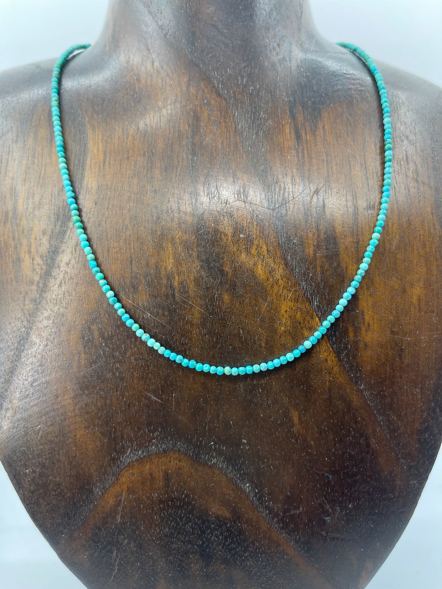 Tiny Turquoise Beaded Necklace, Navajo