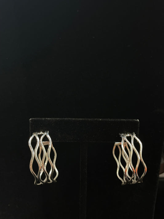 Sterling Silver Hoop Earrings by Elaine Tahe