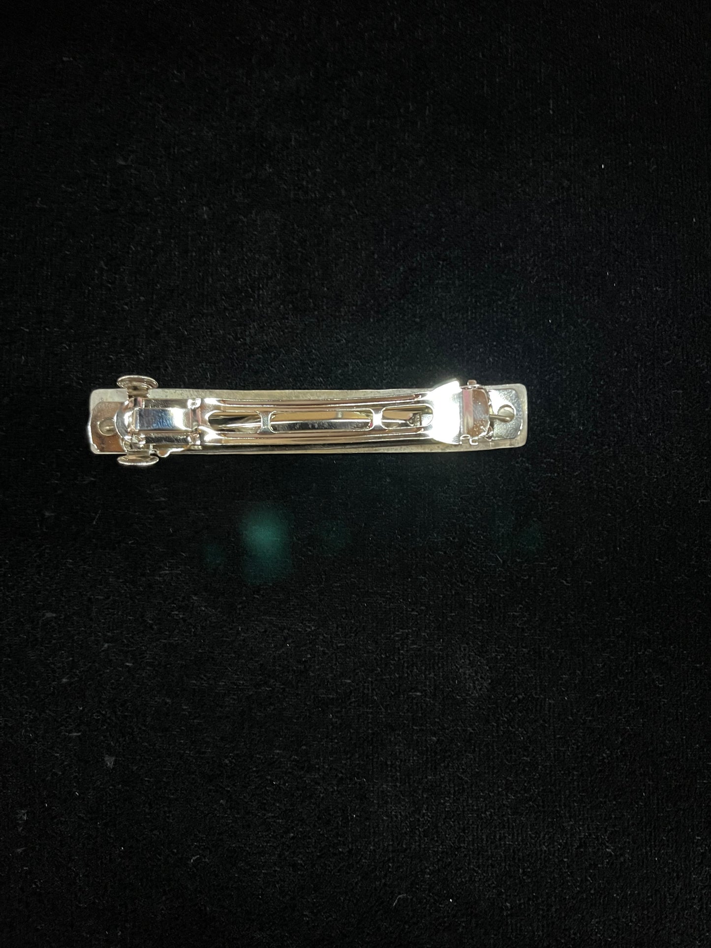 Hand Stamped Bright Sterling Silver Barette