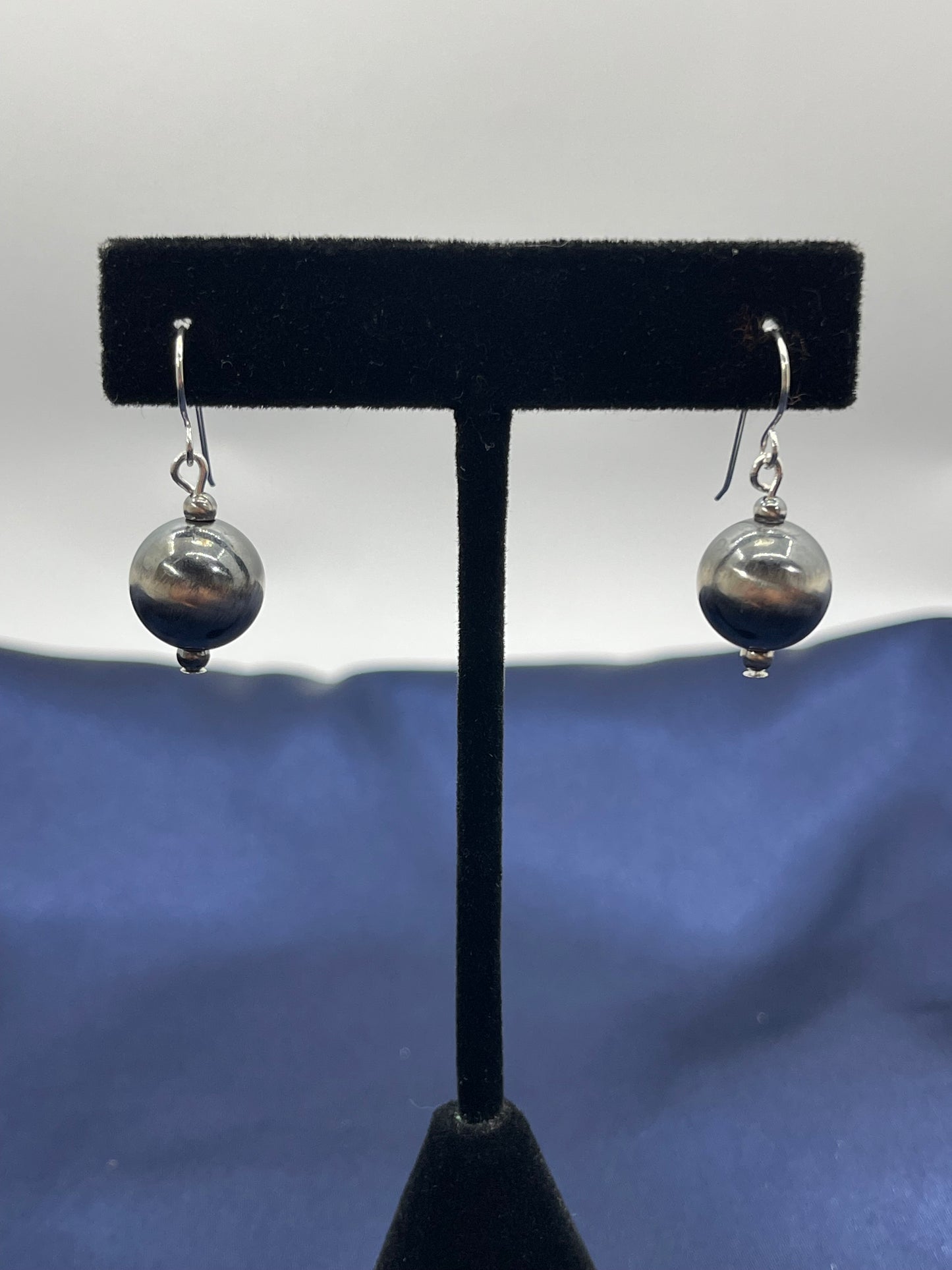 12mm Navajo Style Pearl Earrings