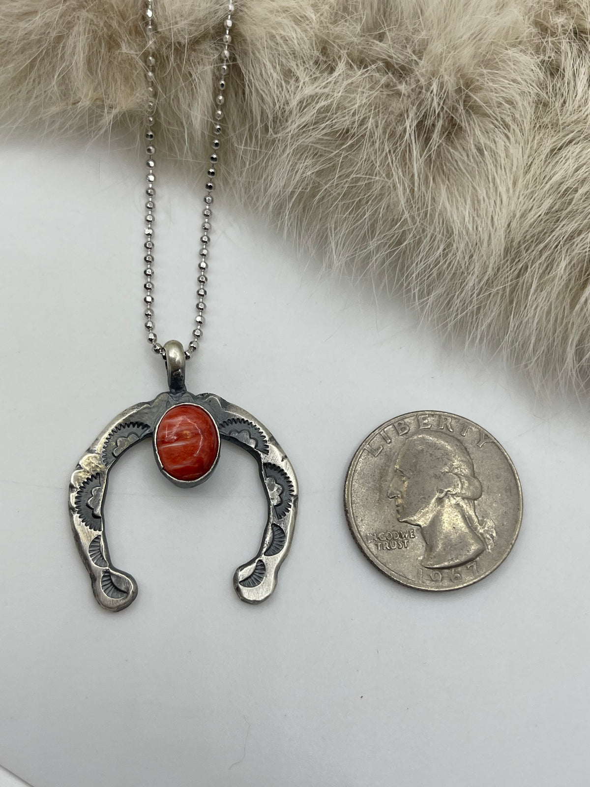 24”+Ext Spiny Naja Pendant by Rita Daye, Navajo