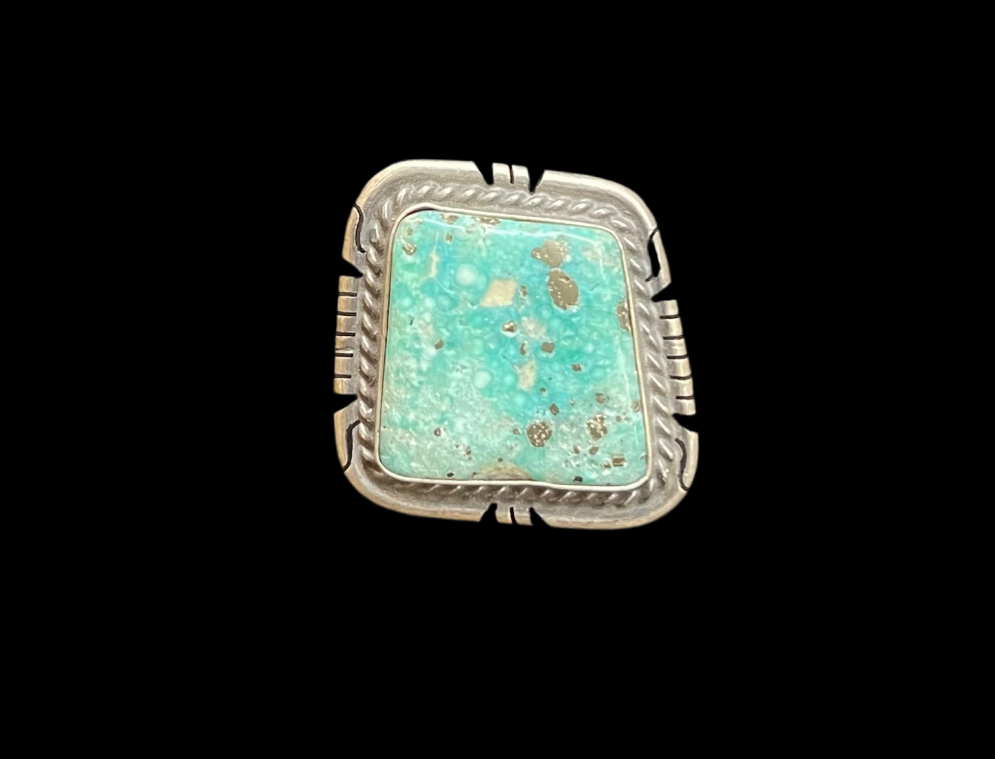 5.5 Sonoran Turquoise Ring by Peggy Skeets, Navajo