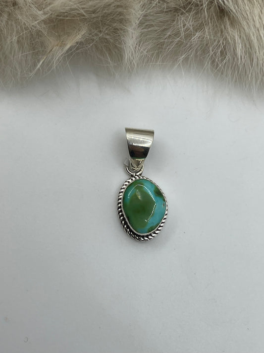 Sonoran Gold Turquoise Pendant 7mm Bail