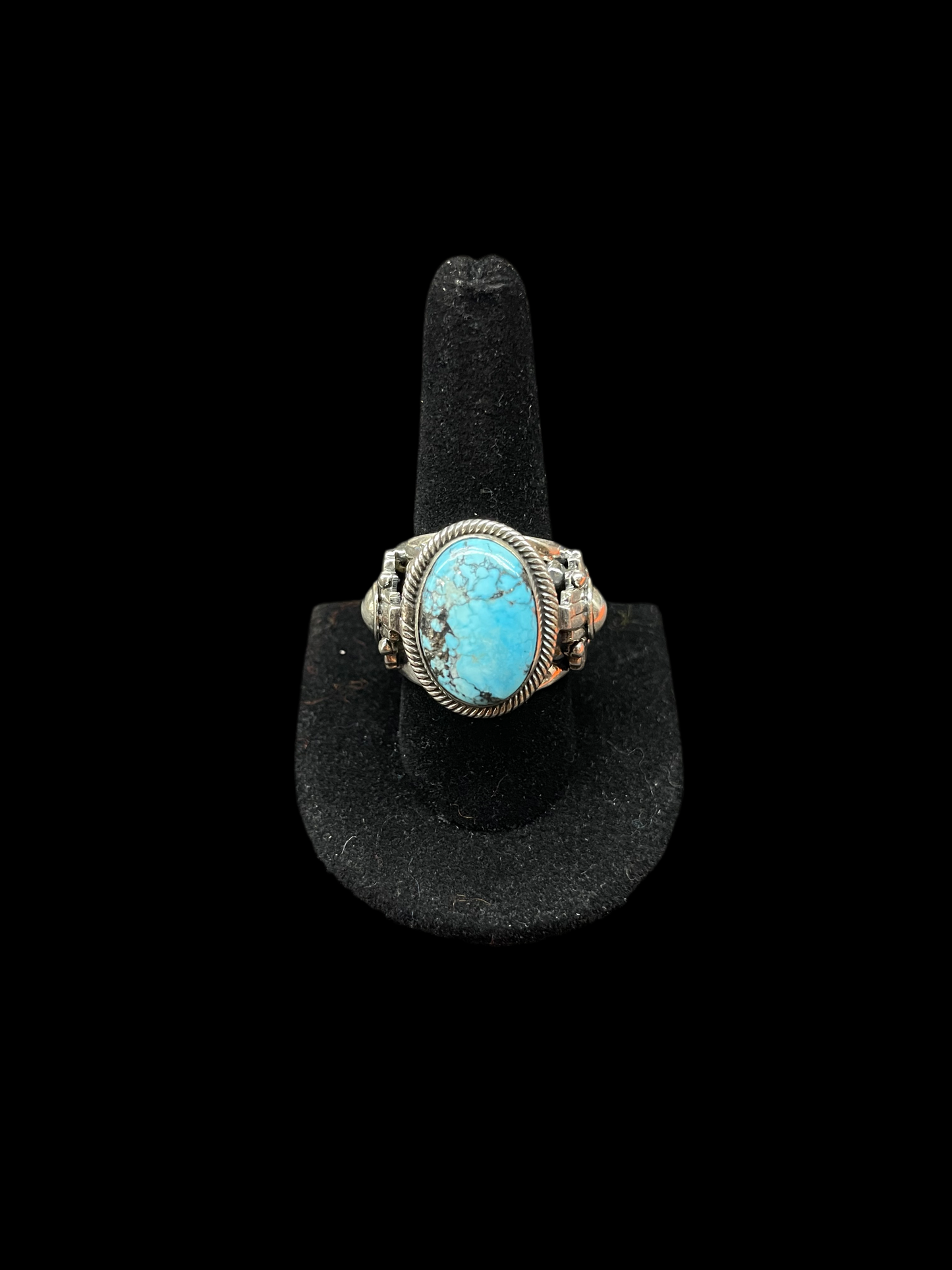 10.0 Golden Hills Turquoise Men's Ring By Zia