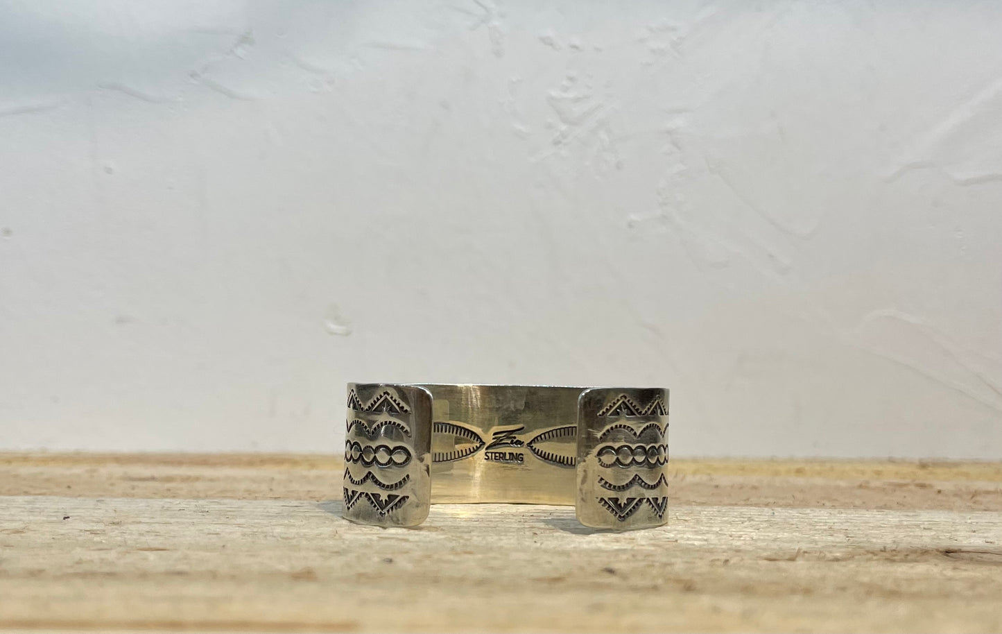 Spiny Oyster Shell 3-Stone Stamped Cuff by Zia