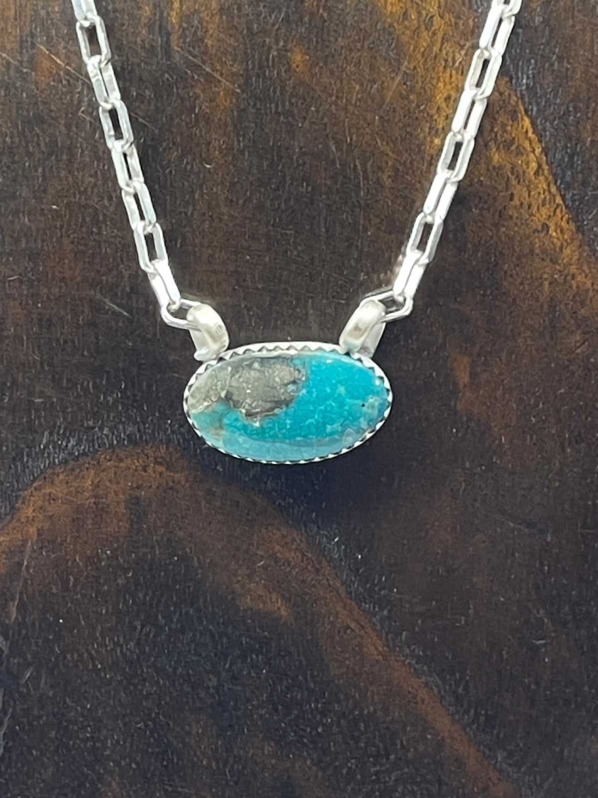 16” Single Stone Turquoise Necklace