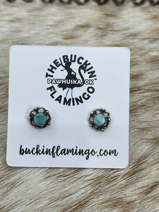 Turquoise Flower Earrings