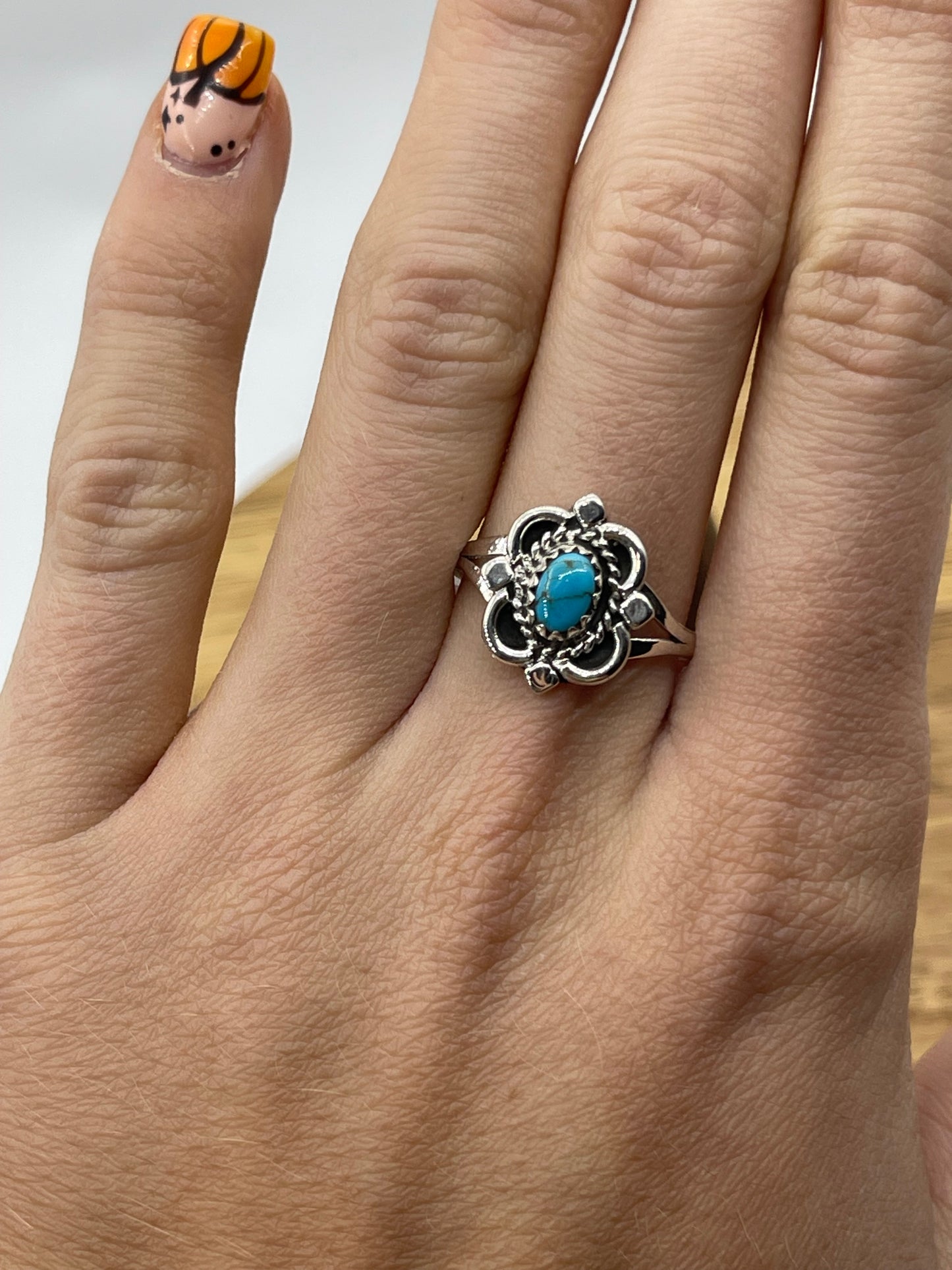 6.0 Turquoise Ring by Letricia Largo, Navajo
