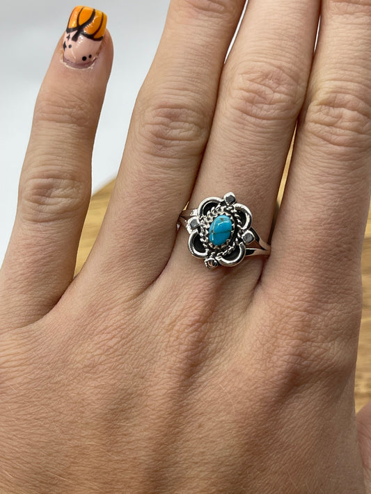 8.0 Turquoise Ring by Letricia Largo, Navajo