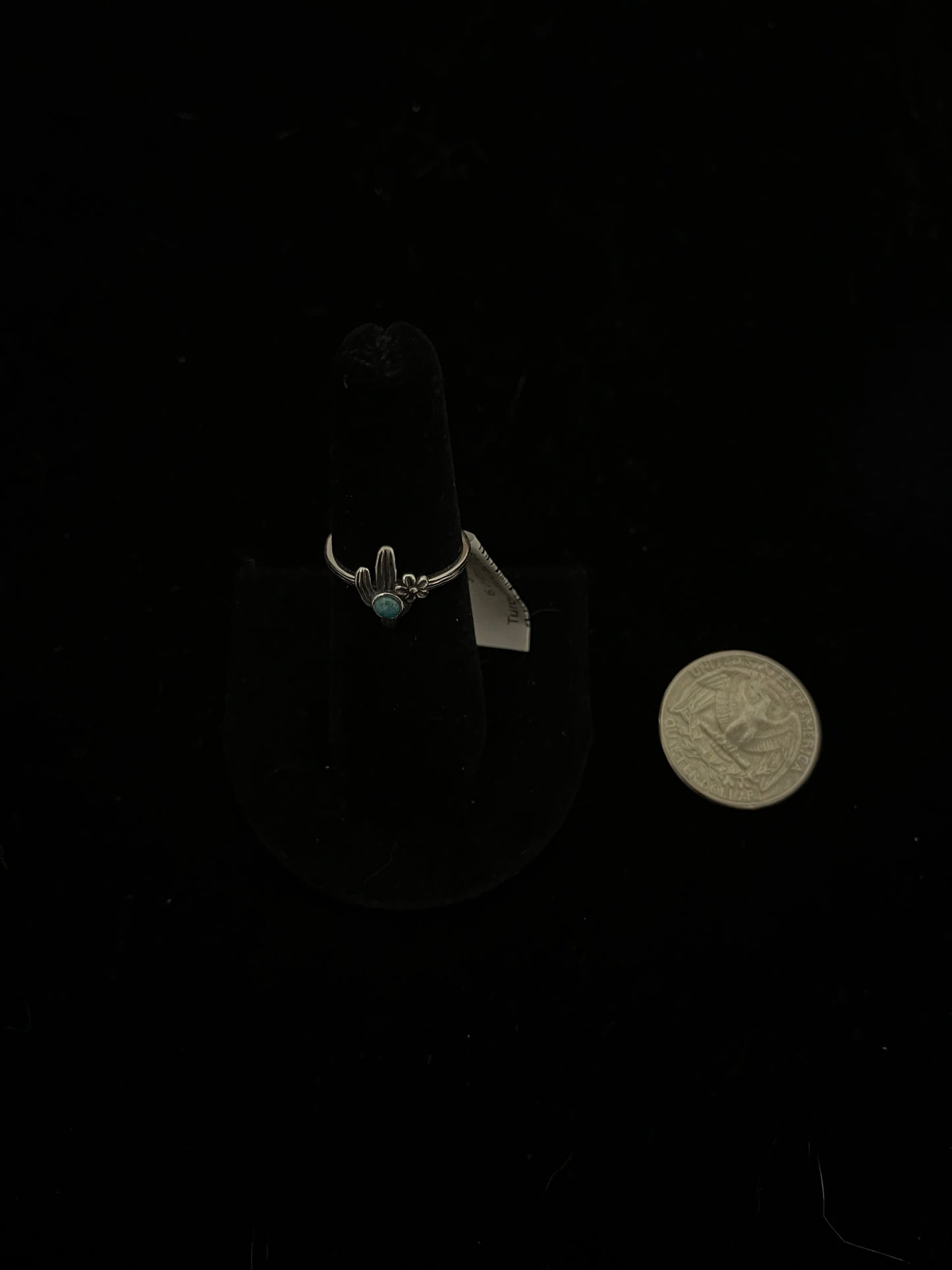8.0 Dainty Turquoise Cactus Ring