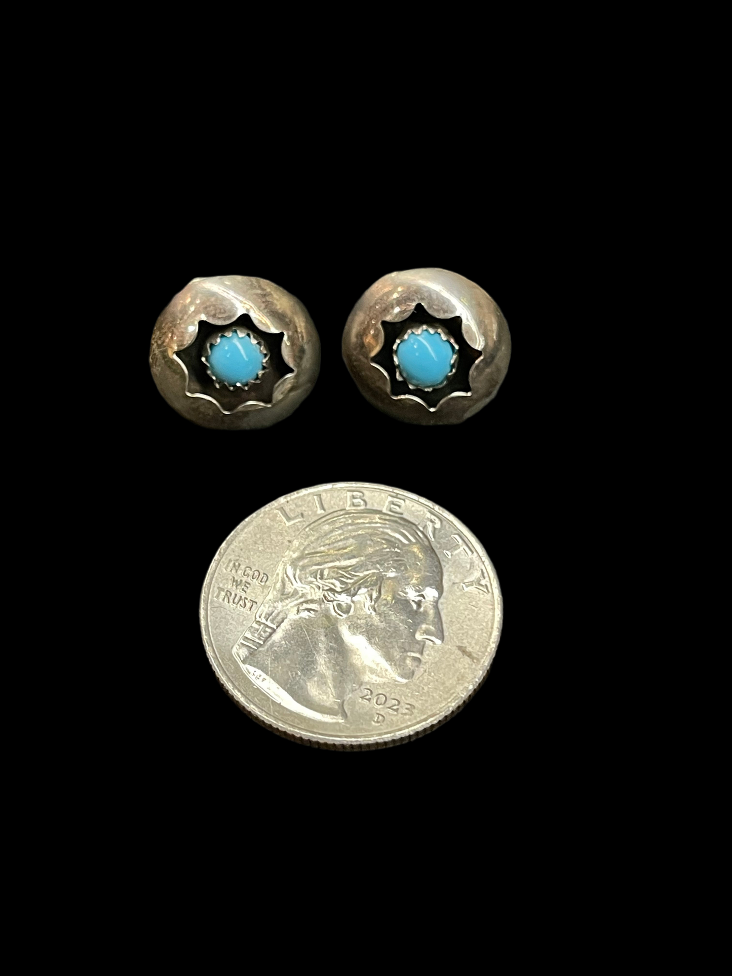 Shadowbox Turquoise Post Earrings