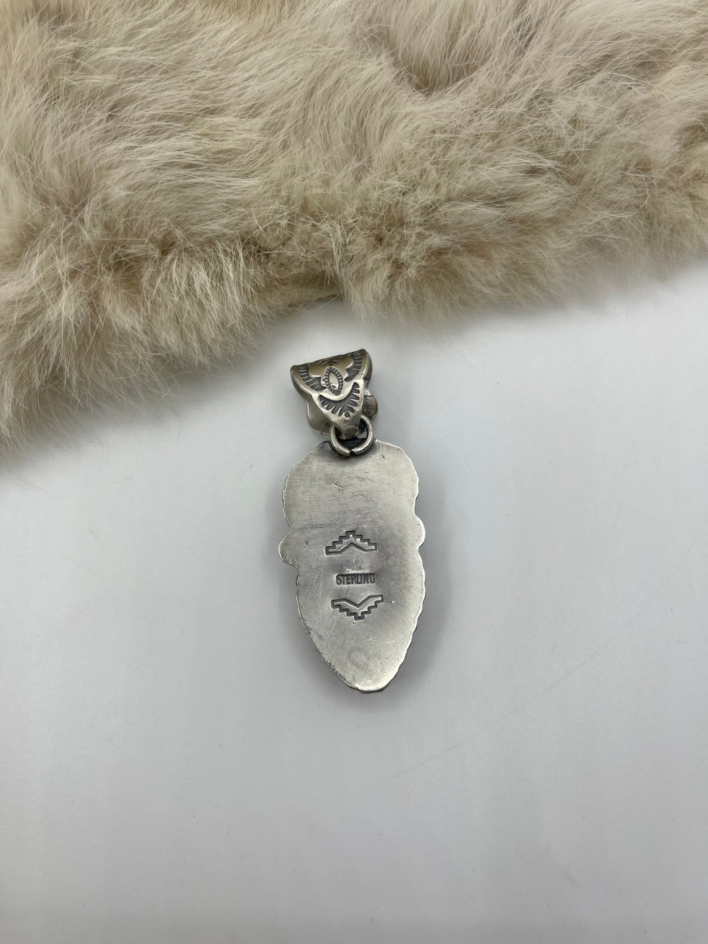 10mm Bail 2 Stone Golden Hills Turquoise Pendant
