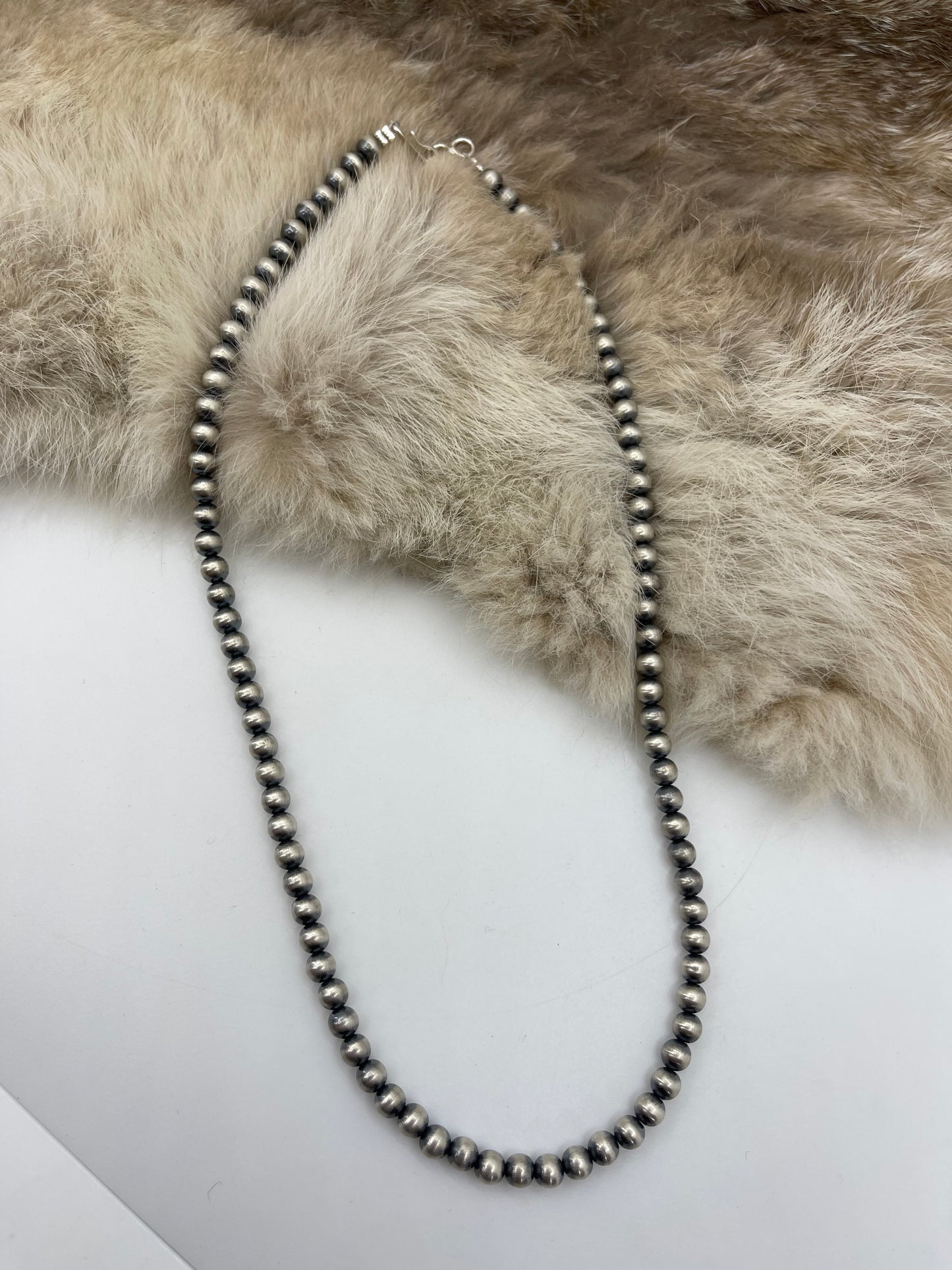 18” 5mm Navajo Style Pearls Strung by Louise Joe, Navajo