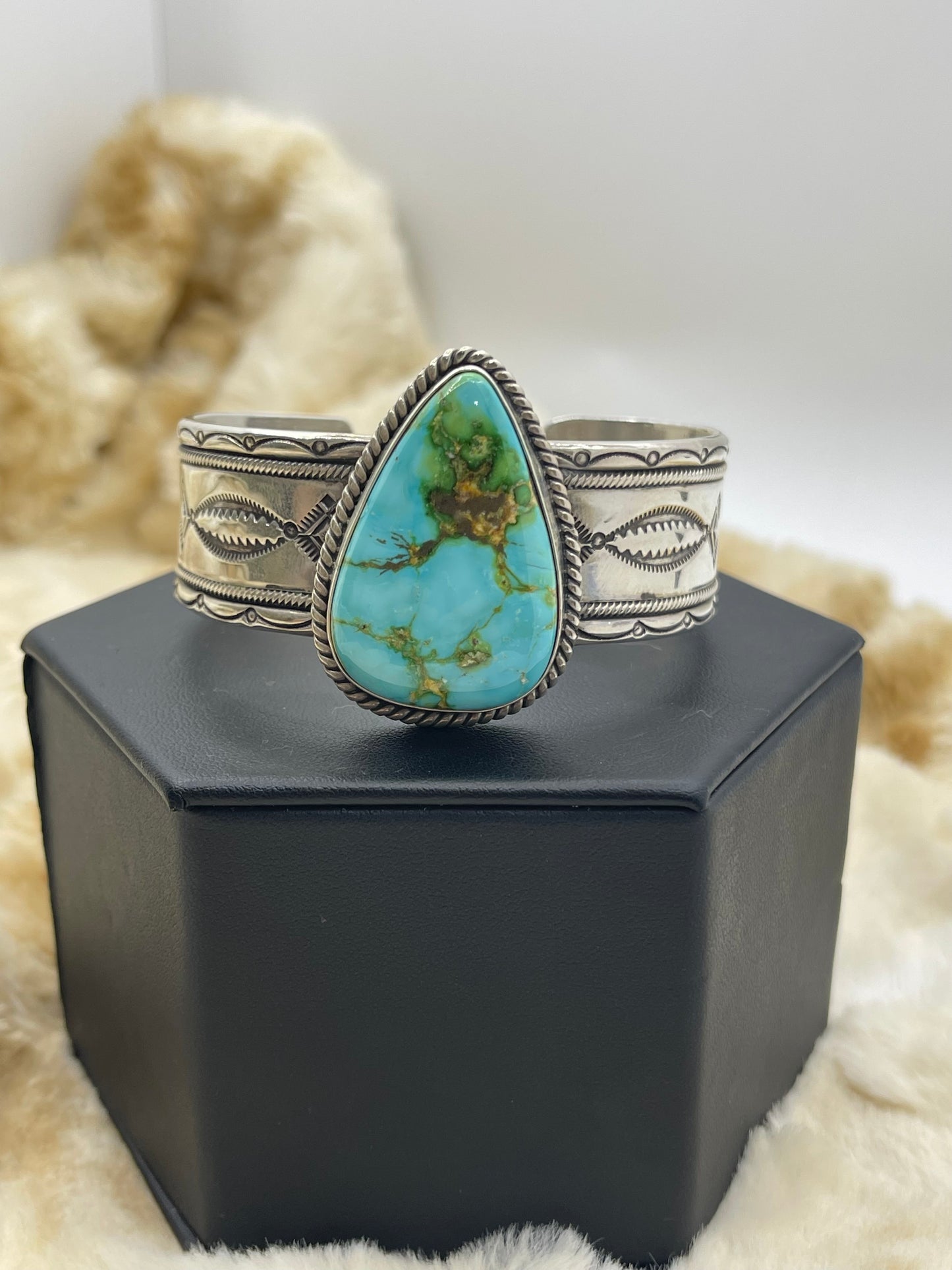 5" - 7.5" Sonoran Gold Turquoise Cuff