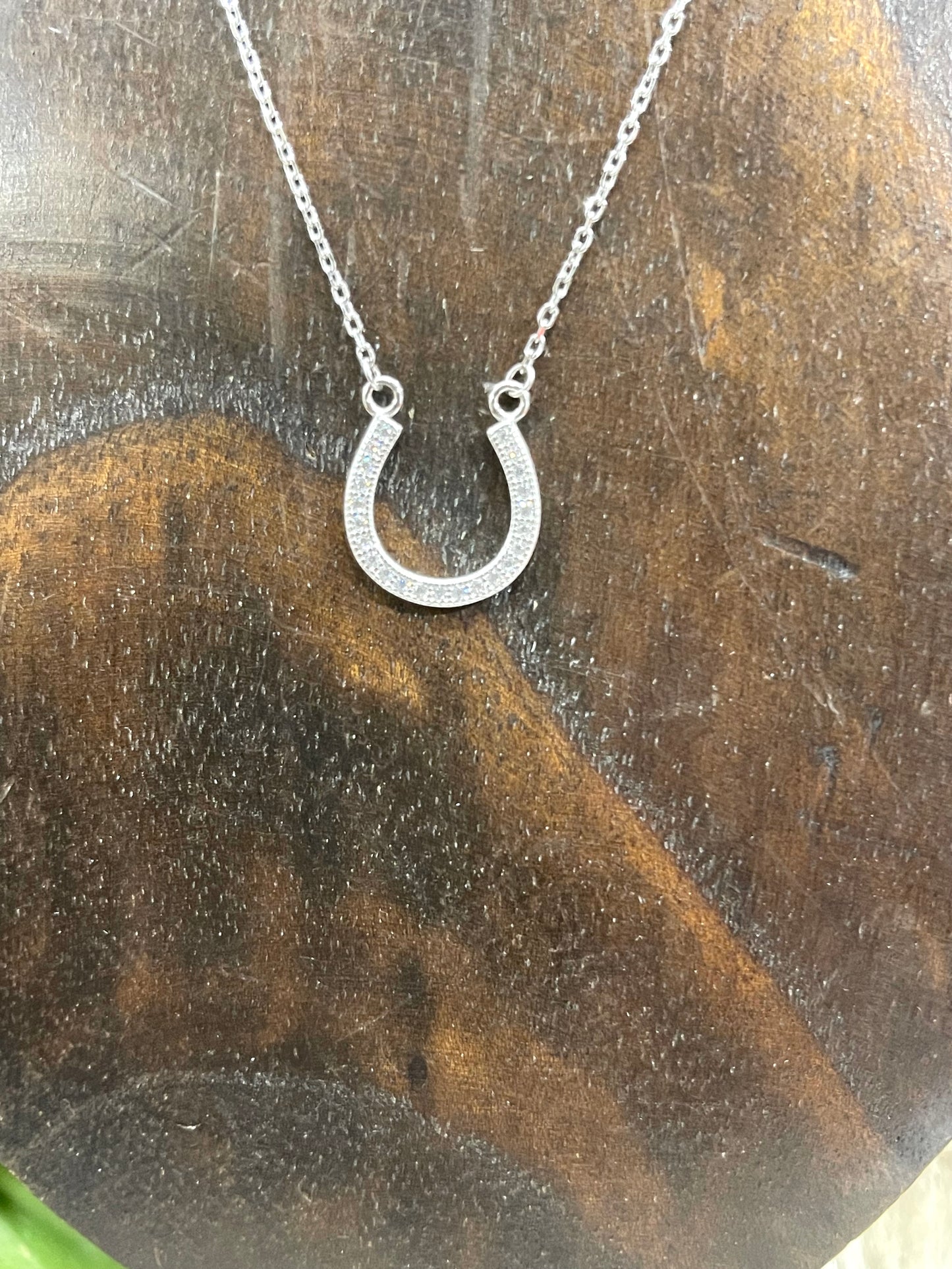 16" Tiny Horseshoe Necklace