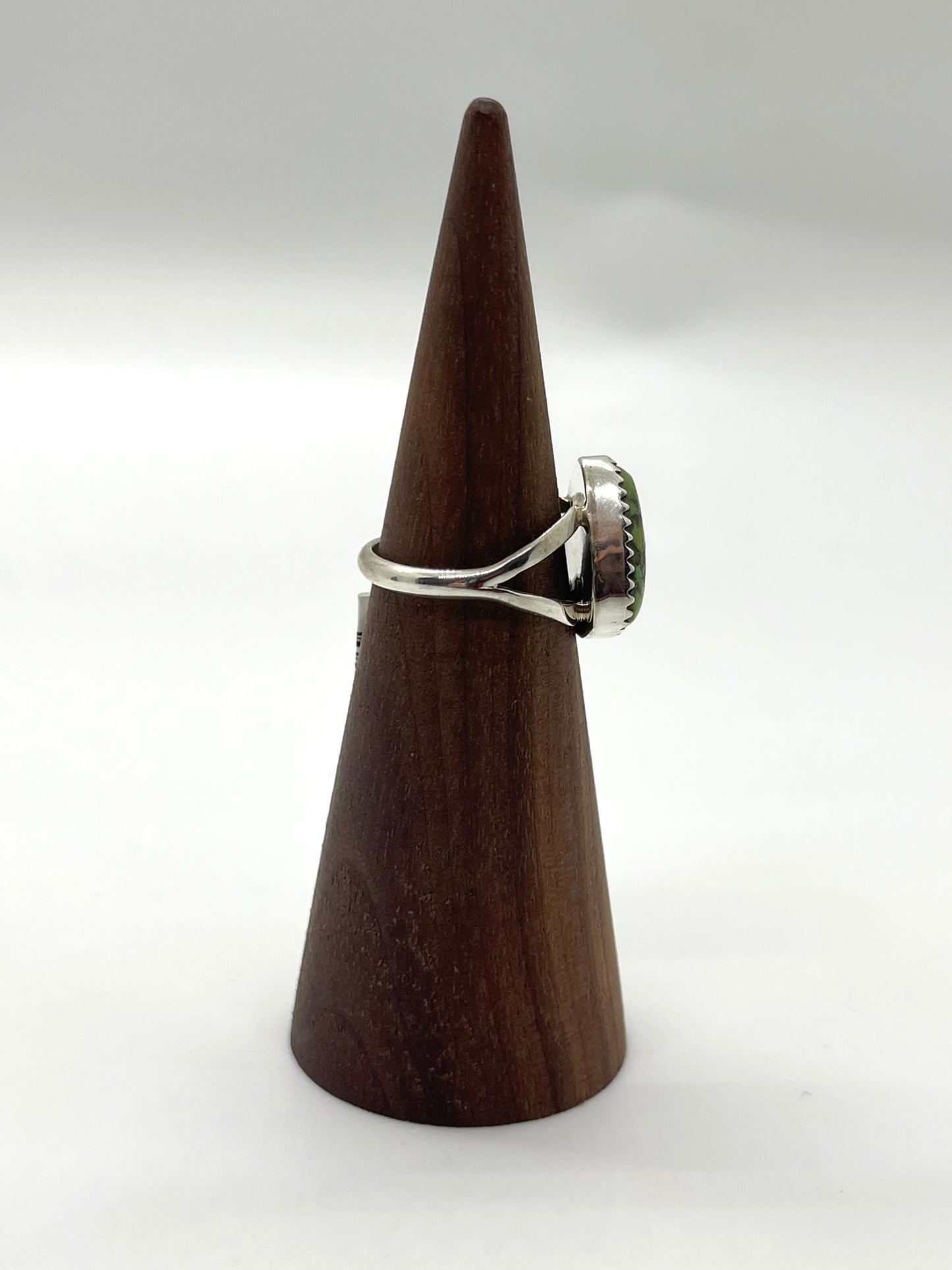 6.0 Sonoran Gold Turquoise Teardrop Ring by Gerald Joe, Navajo