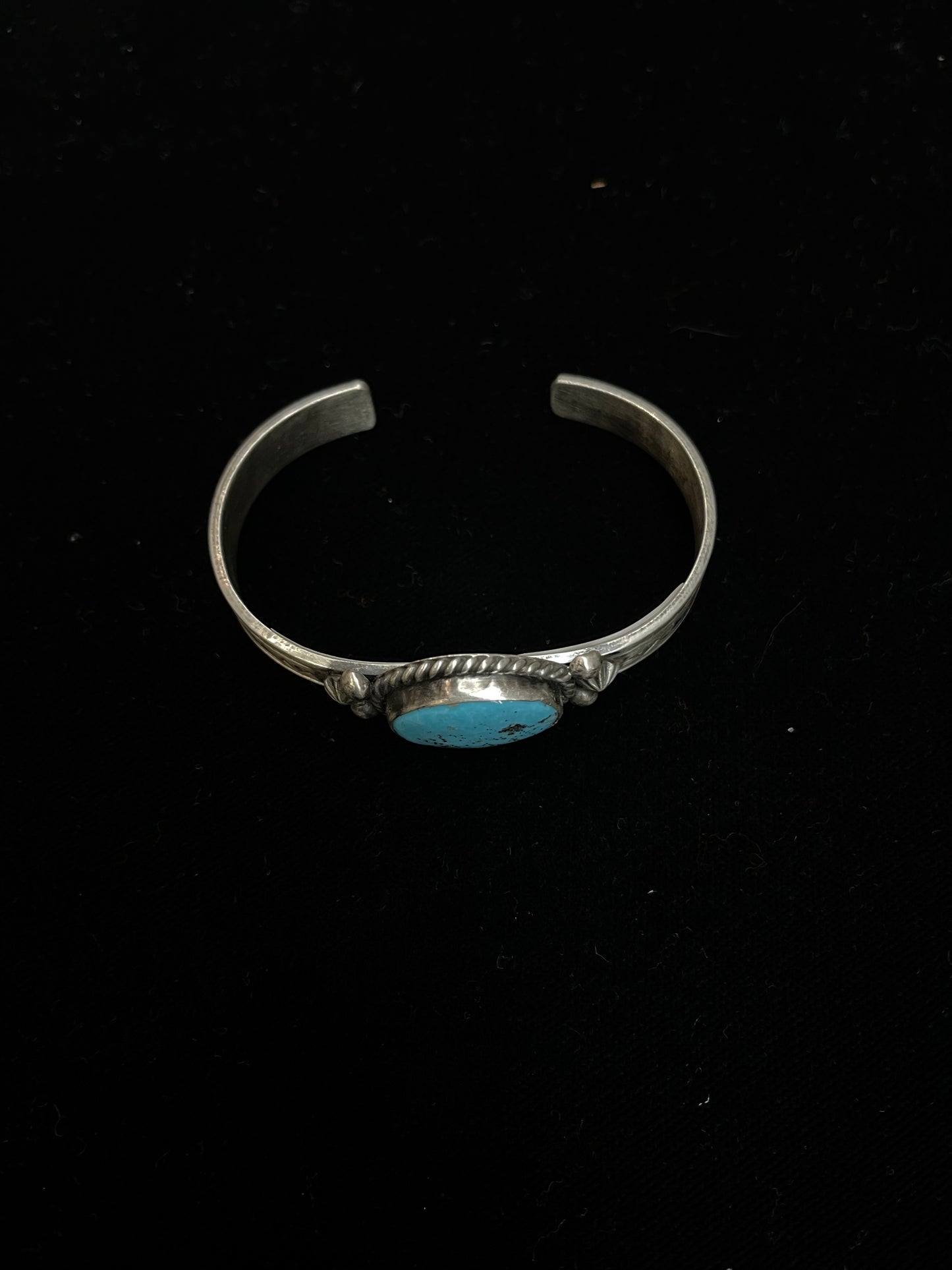 6"-7 1/4" Kingman Turquoise Cuff by Rick Enriquez, Navajo