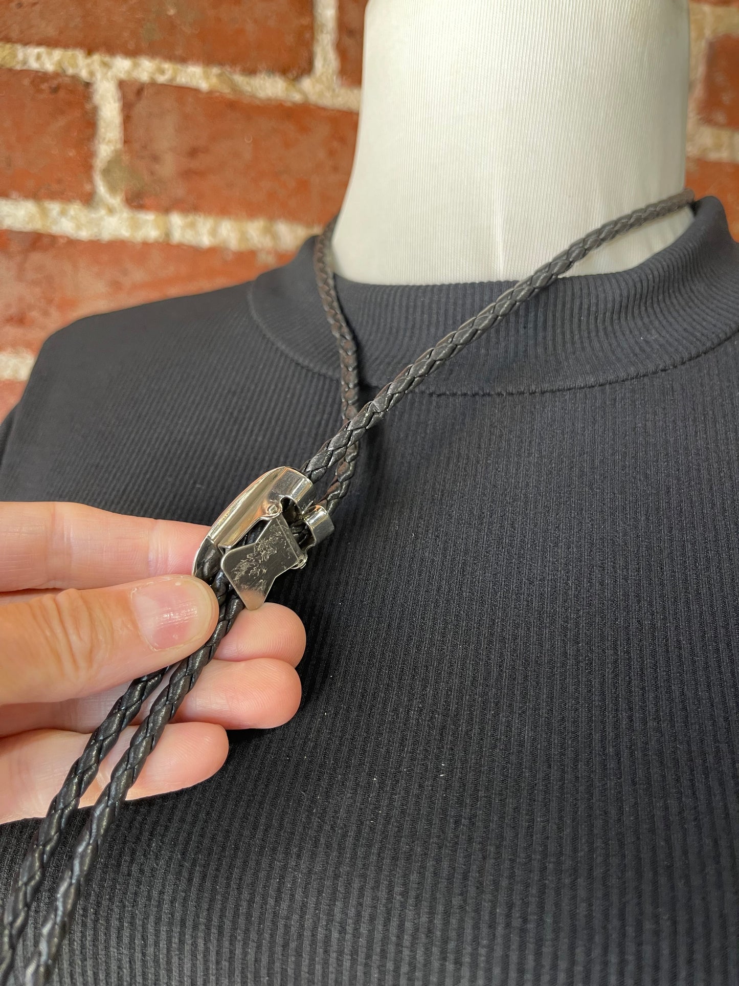 Turquoise Shadowbox Bolo Tie by Shirley Skeets, Navajo
