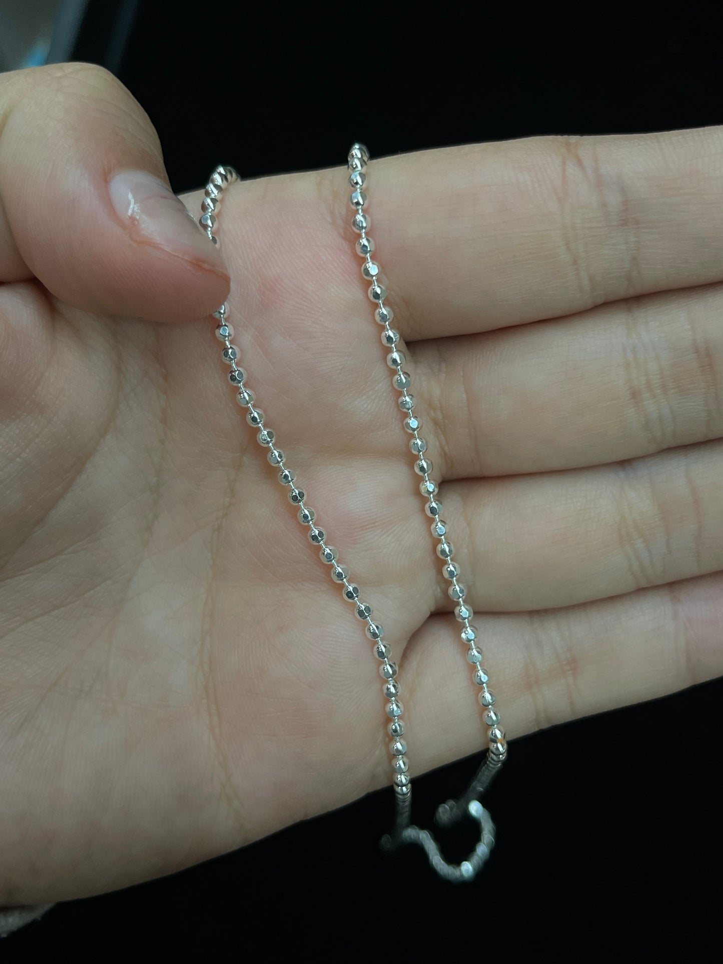 26" 2mm Silver Cut Silver Necklace