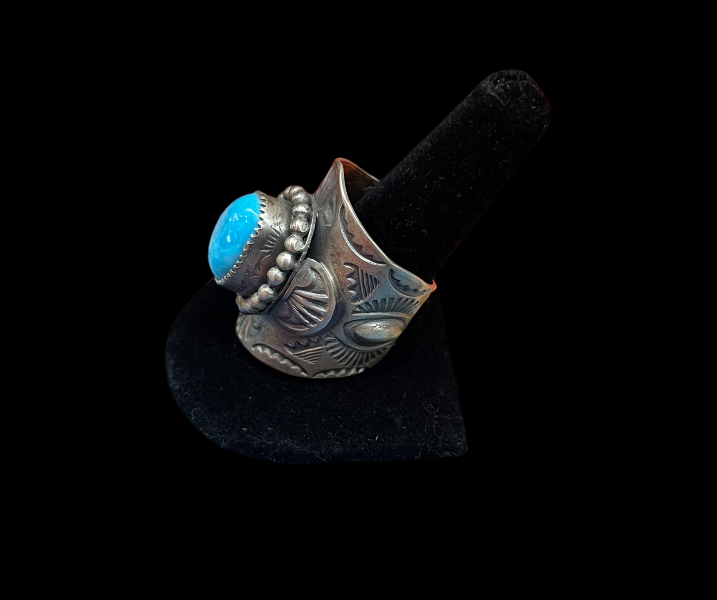 14.0 Turquoise Ring by Boyd Ashley, Navajo