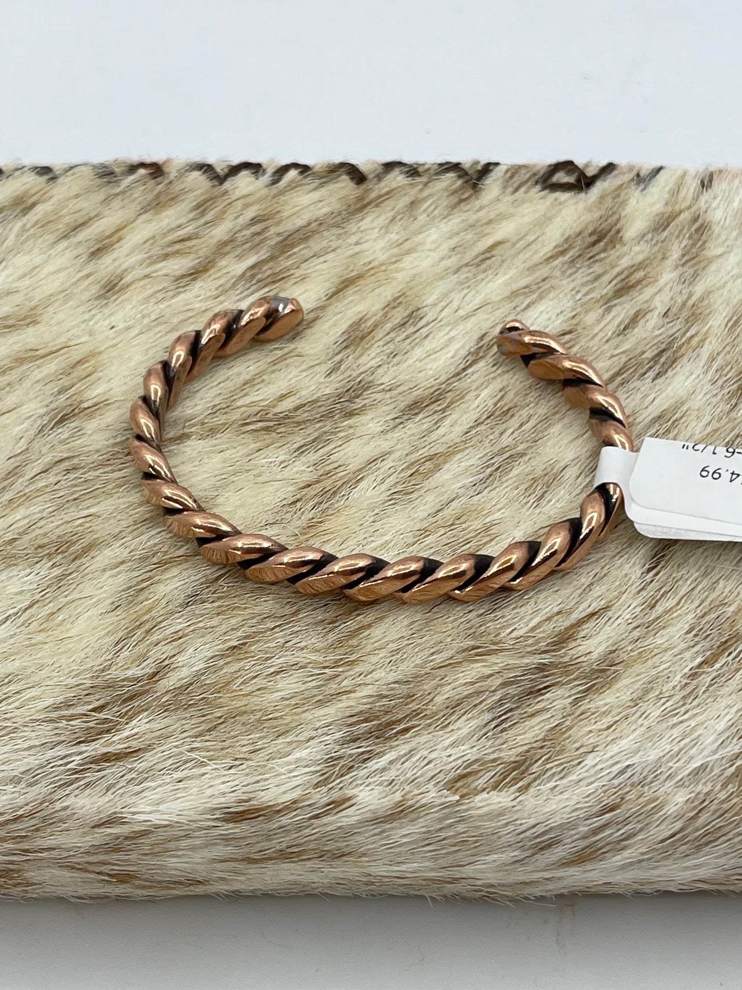 Twisted Copper Wire Cuff by Elaine Tahe, Navajo