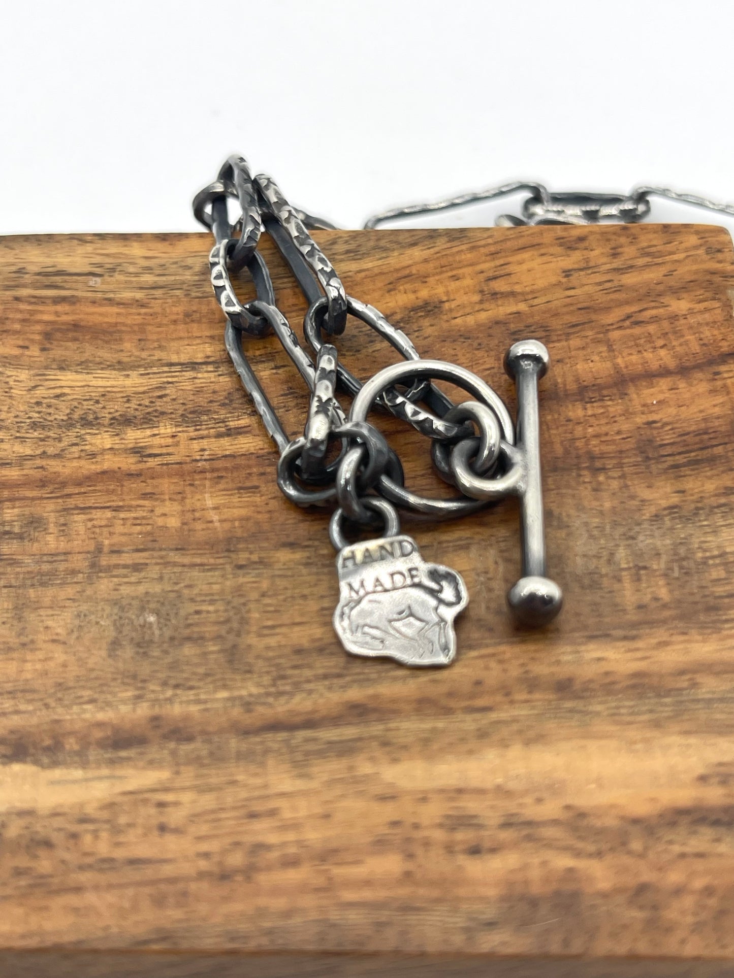 21.5” Handmade Paperclip Chain by Bad Bronc, Navajo