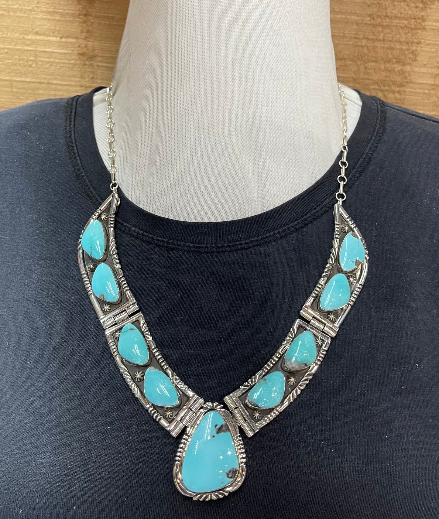 Turquoise Necklace by Jennifer Cayaditto, Navajo