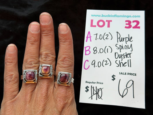 LOT 32 A 8/9 Purple Spiny Oyster Shell