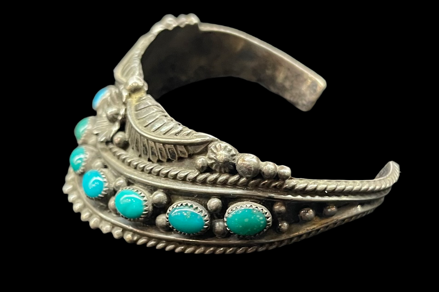 Turquoise Cuff by T. Silversmith, Navajo