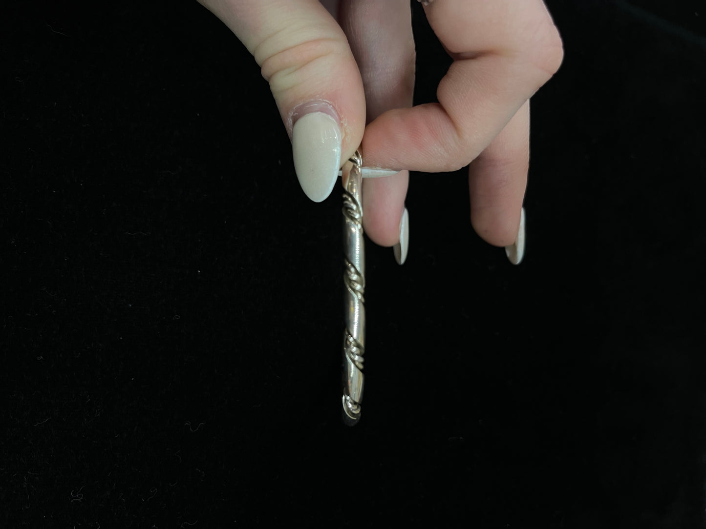 5 1/2"-6 1/2" Sterling Silver Twisted Cuff by Elaine Tahe, Navajo