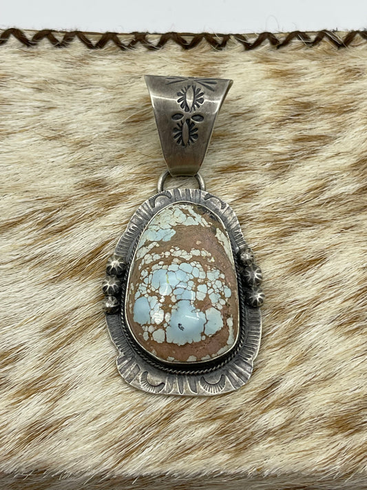 Golden Hills Turquoise Pendant with a 13mm Bale by Steven Nez, Navajo
