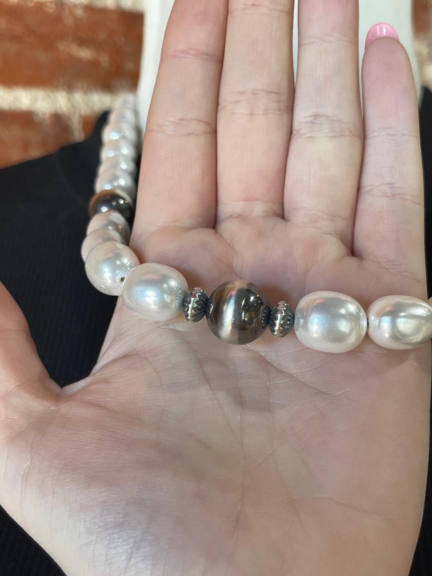 Fresh Water Pearls and Navajo Pearls Necklace