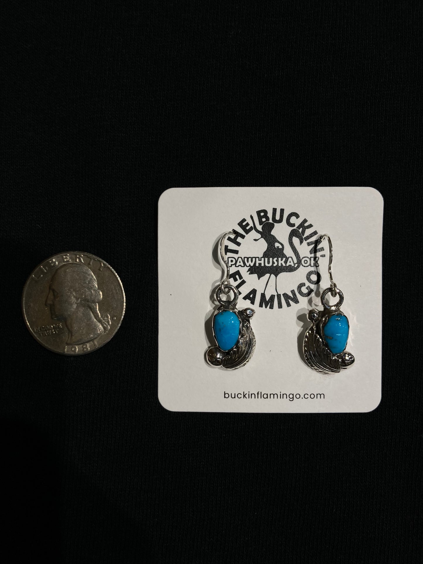 Turquoise Dangle Earrings by Lydia Simplicio, Zuni