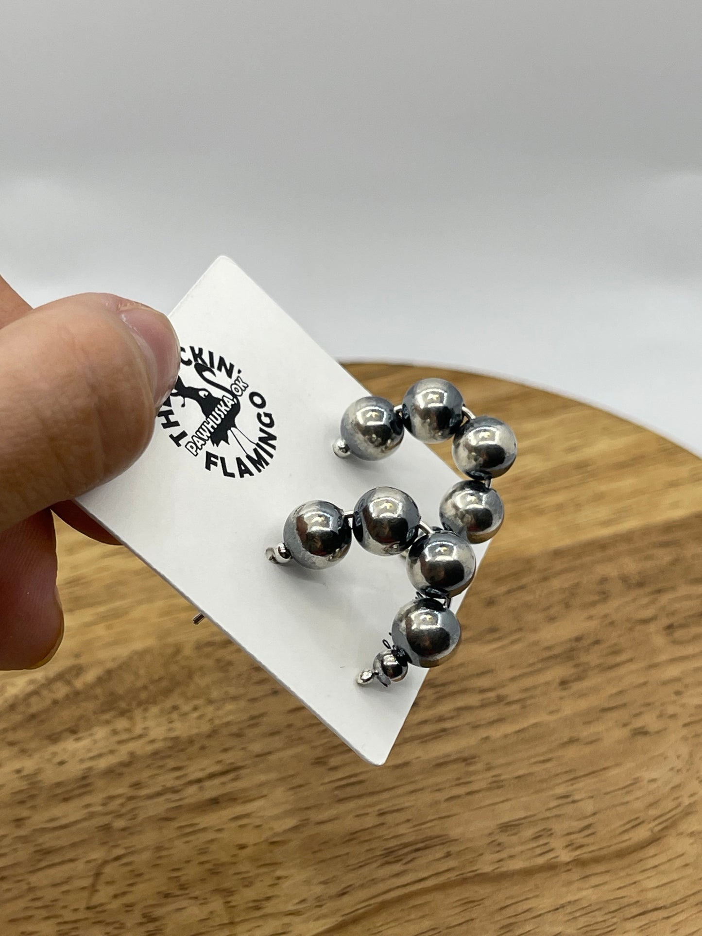 8mm Navajo Post Hoop Earrings