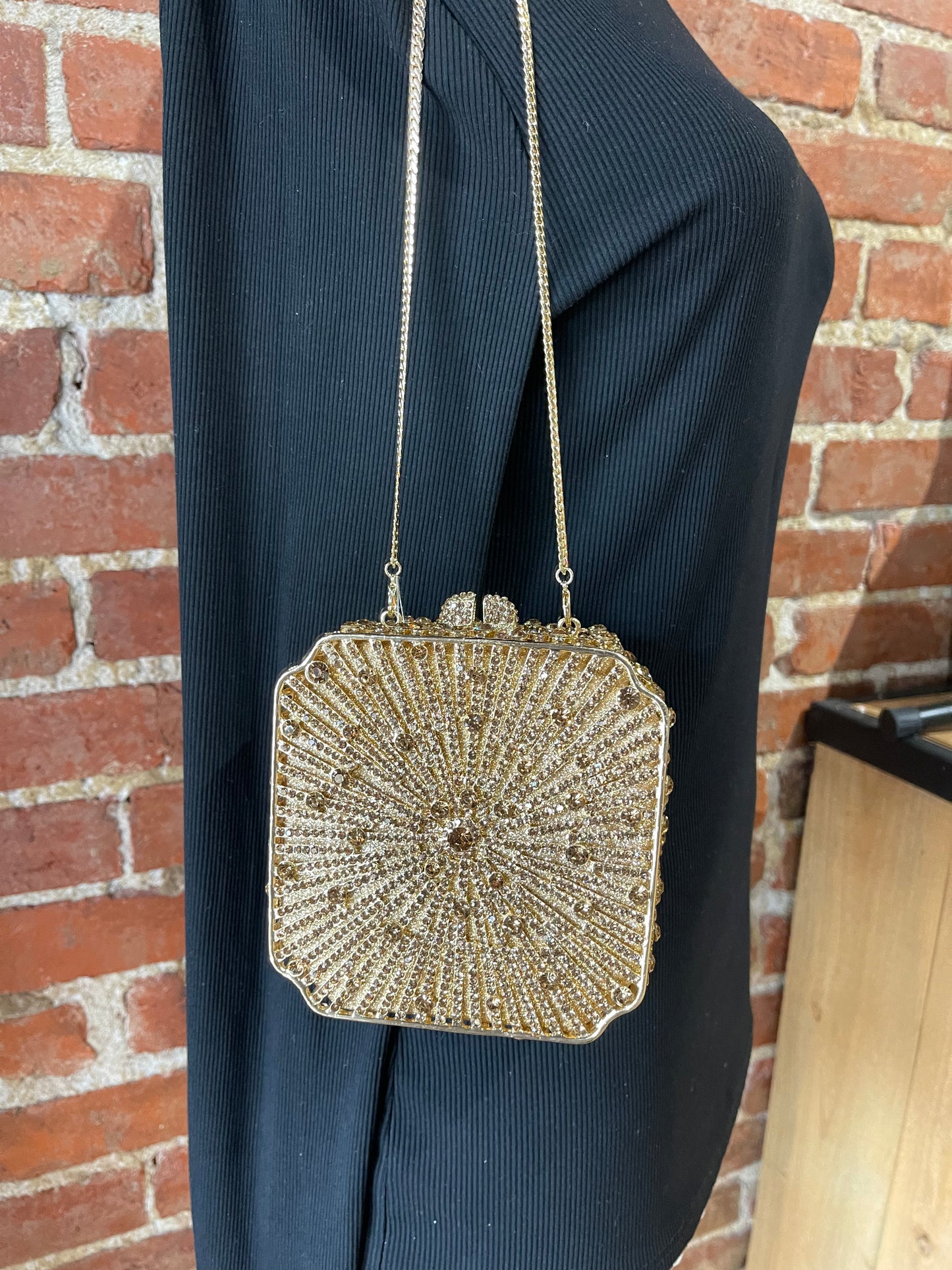 Sparkly Square Clutch Purse